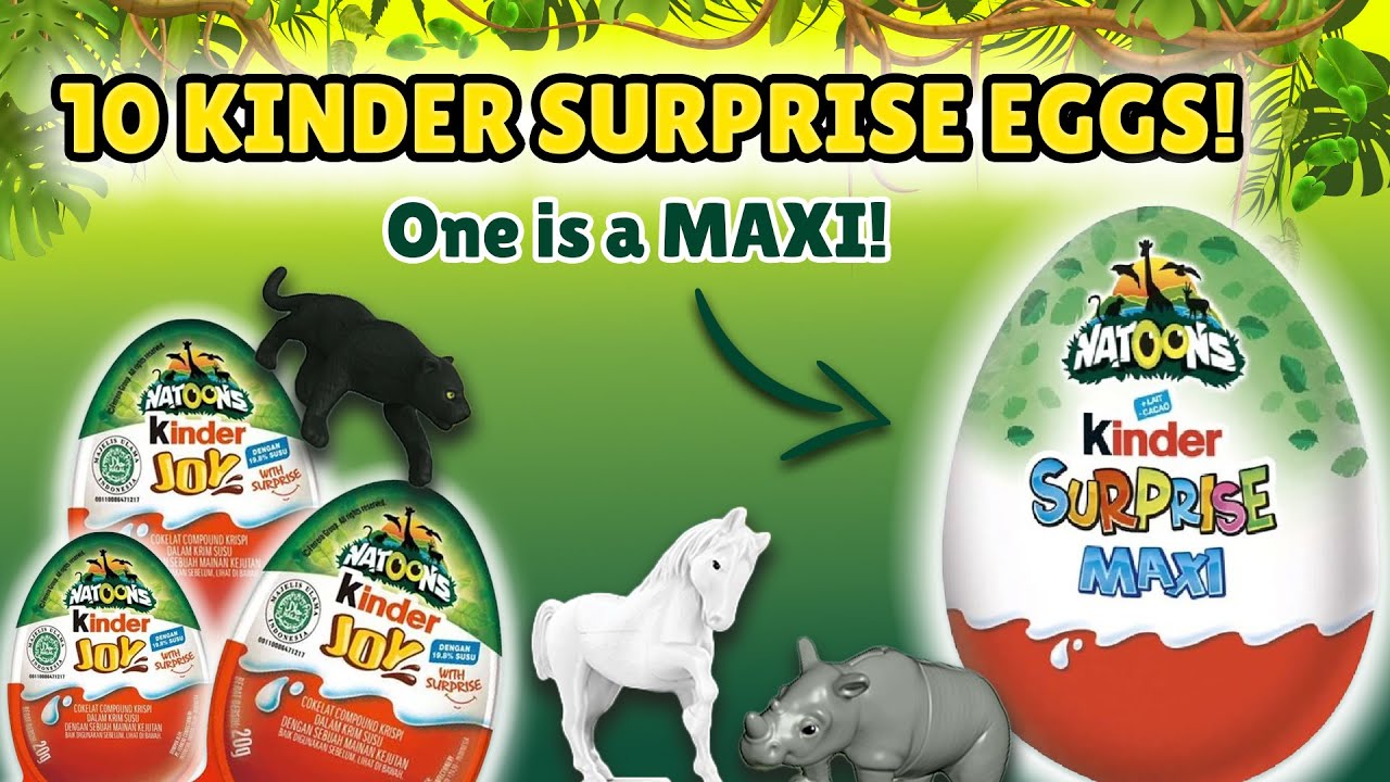 10 Kinder Natoons + 1 Maxi Egg Unboxing! 🐾 Which Animal Will We Get?