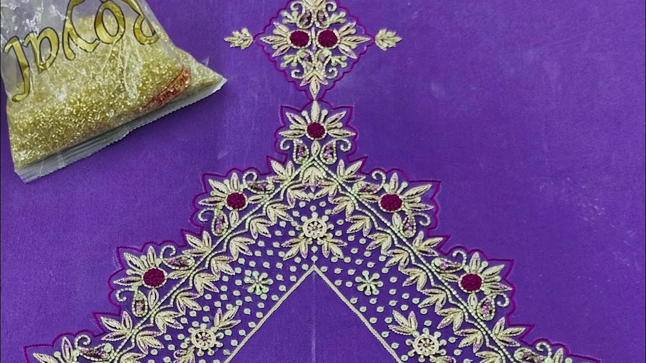 😱New hand embroidery designs|karva choth special suit|new hand embroidery 