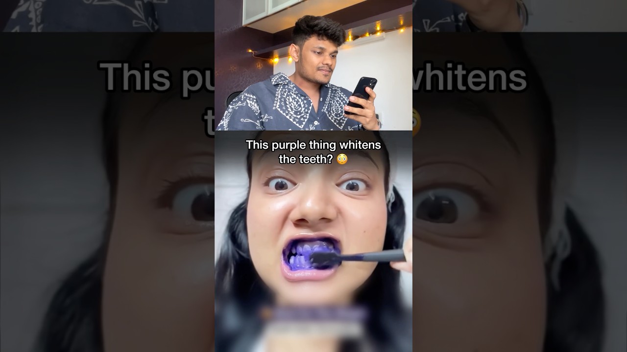 Purple serum to whiten your teeth? 😱