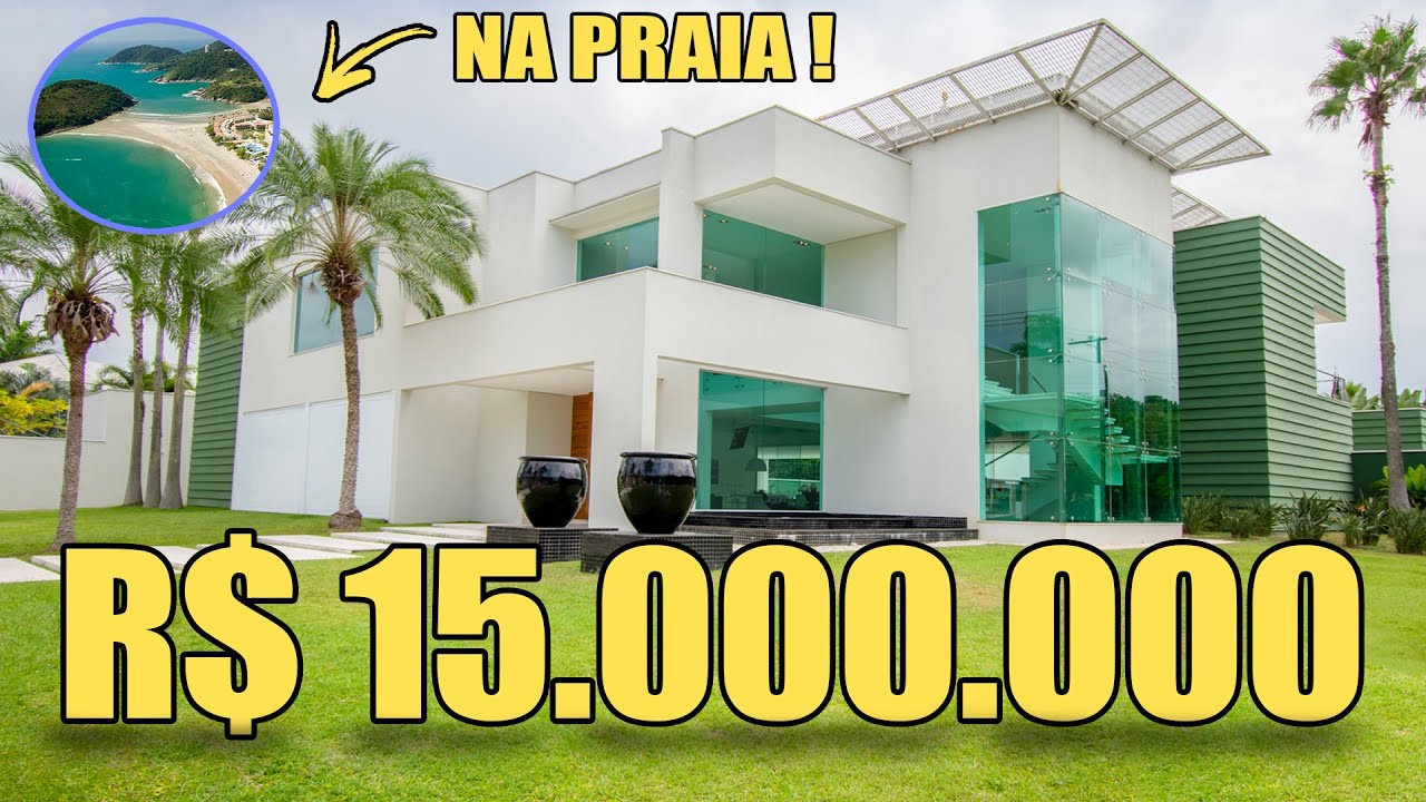 MANSÃO com Heliponto e Piscina com 300 MIL litros de Água ! Condomínio Acapulco Guarujá | 15 Milhões