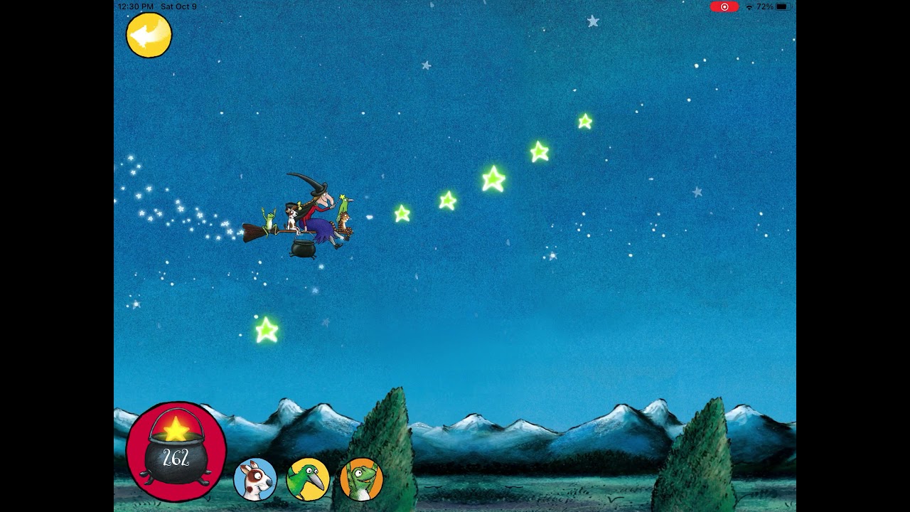 Room on the broom broom flying.