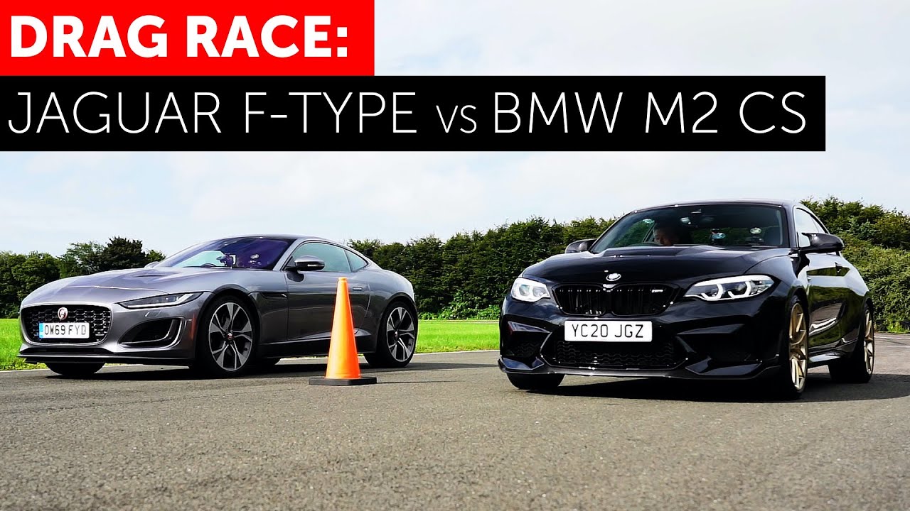 DRAG RACE! BMW M2 CS vs Jaguar F-Type Coupe First Edition AWD