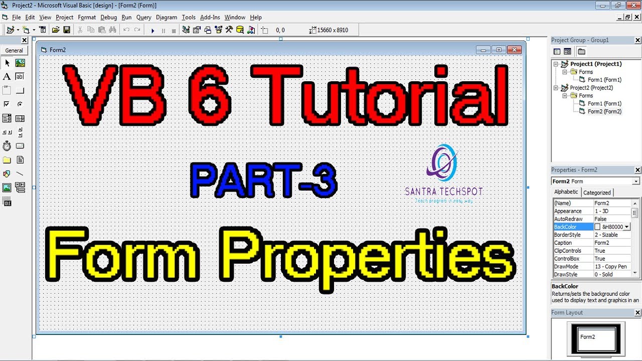 3 | Form Properties In vb6 # Visual Baic 6 Tutorial in tamil