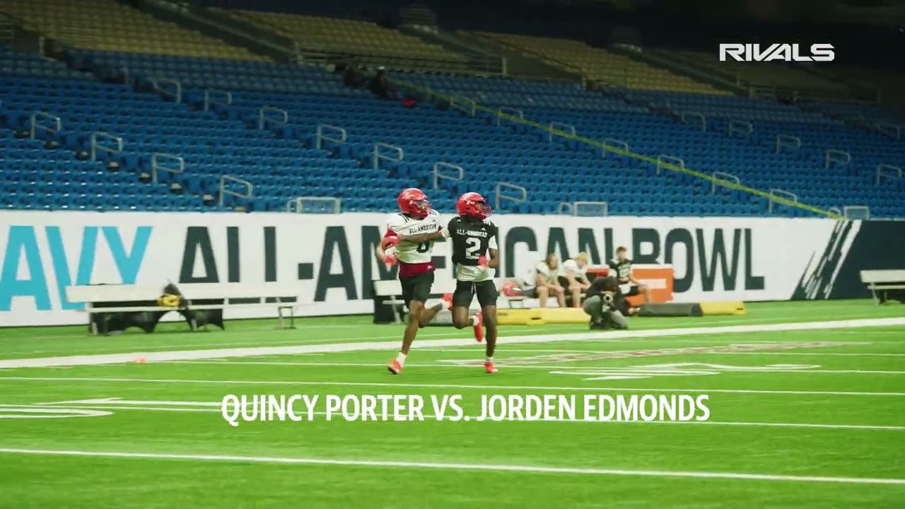 Navy All-American Bowl Practice: Team East Skill player 1on1s