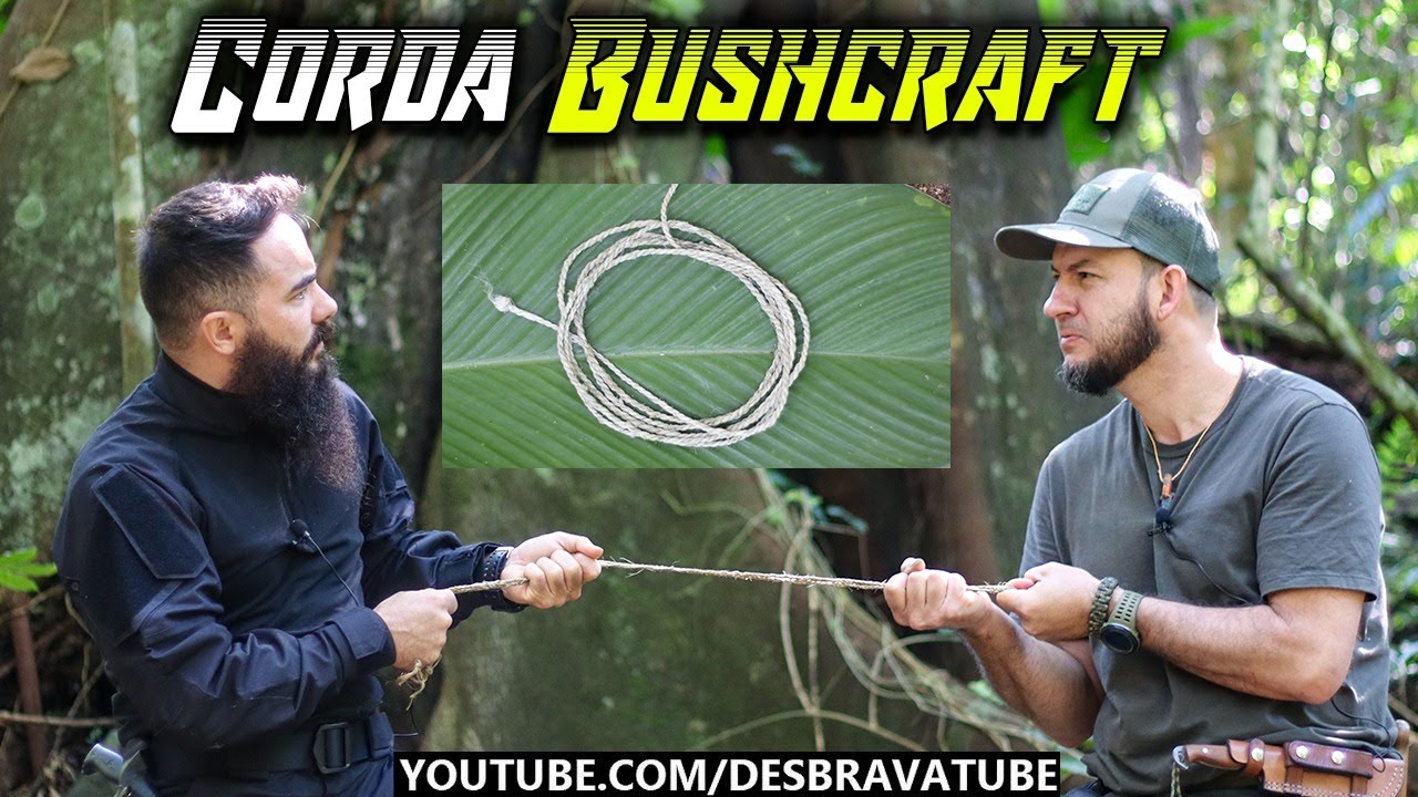 Como fazer corda com fibras vegetais... Fazendo corda da folha de Ticum - Bushcraft