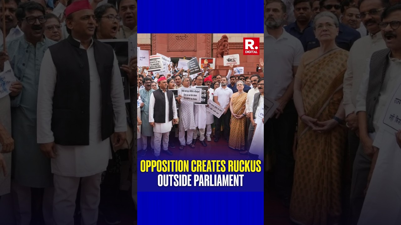 Black Clothes, Big Drama: Opposition MPs Protest Outside Parliament