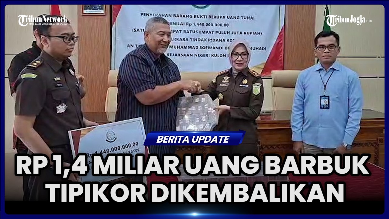 UANG BARANG BUKTI KASUS TIPIKOR RP 1,4 MILIAR KEJARI KULON PROGO PADA KORBAN