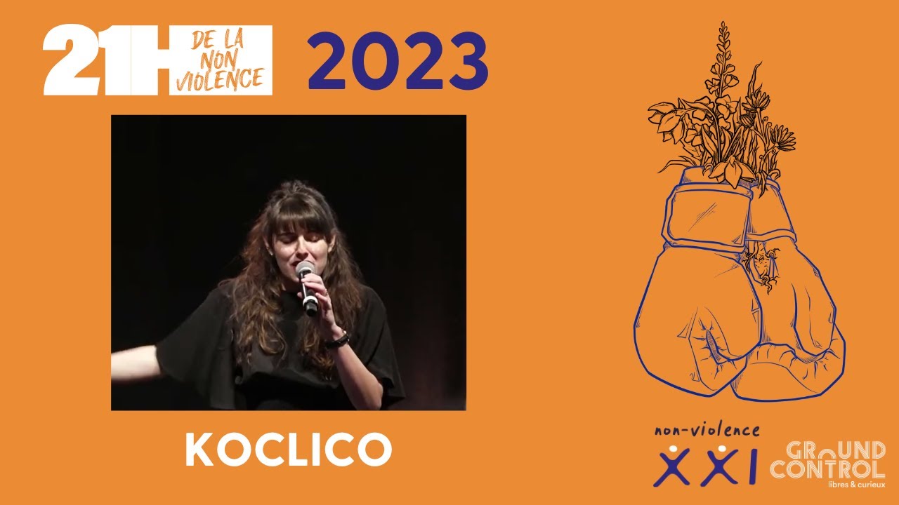 Performance de Koclico aux 21h de la non-violence 2023
