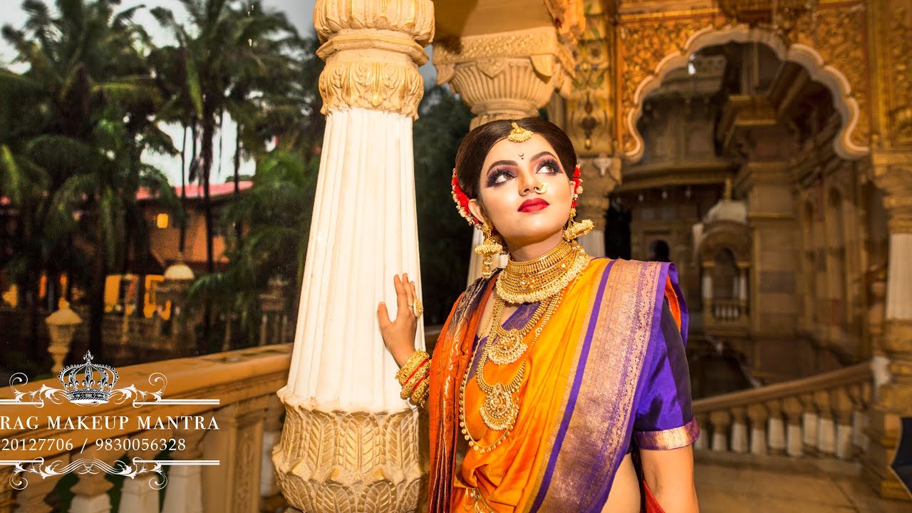 Maharashtrian bridal look,with heavy eye makeup look, makeup diploma class START 18th Dec Mumbai