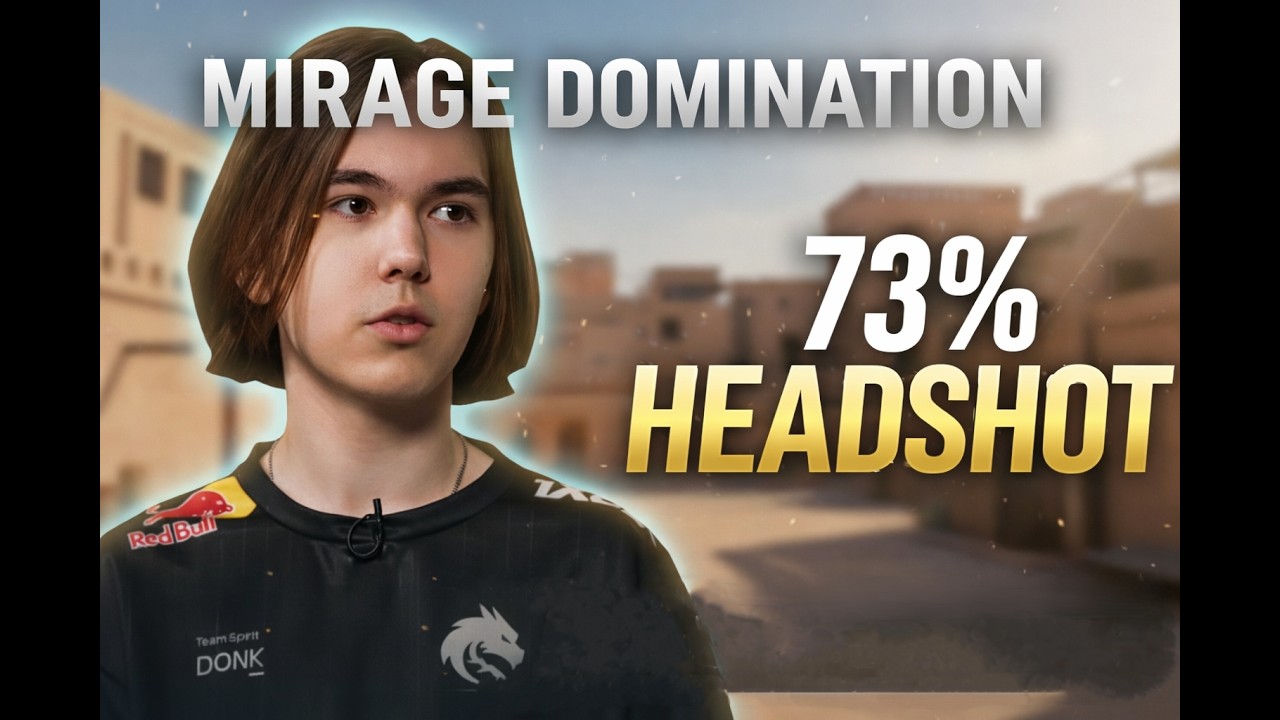 73% HEADSHOT ON MIRAGE 😳 | DONK AIM IS INSANE