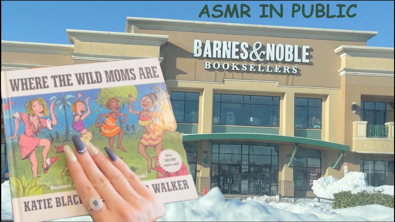 ASMR Gum Chewing Barnes & Noble WalkThrough | Whispered Voice Over With Background Sounds & Tapping