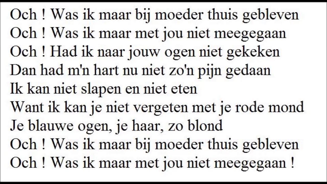 johny hoes - och was ik maar