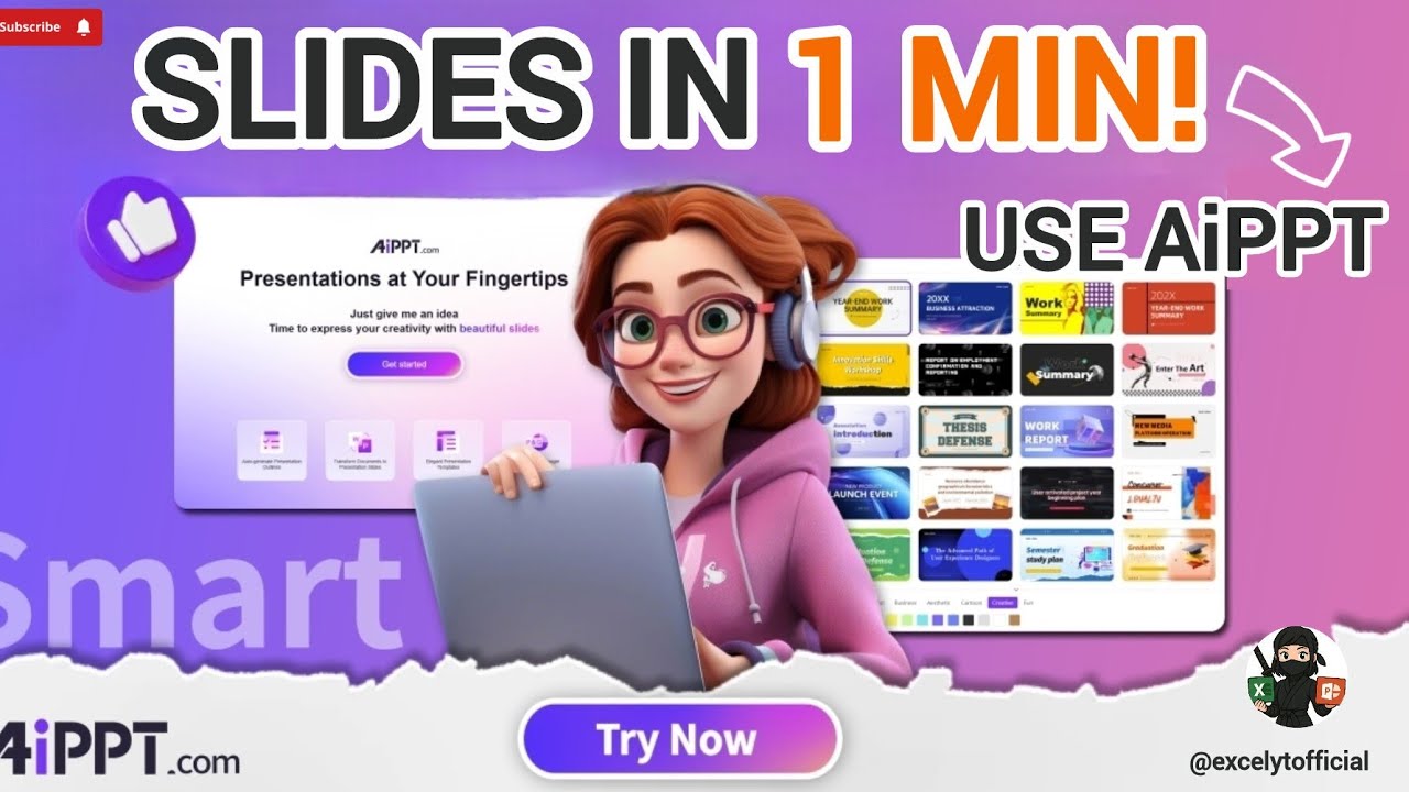 Make Presentation in 1 Minute with AiPPT 100% AI-Generated #powerpoint