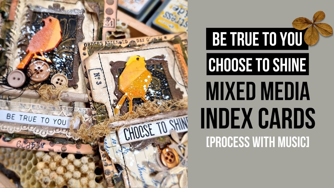mixed media index cards 