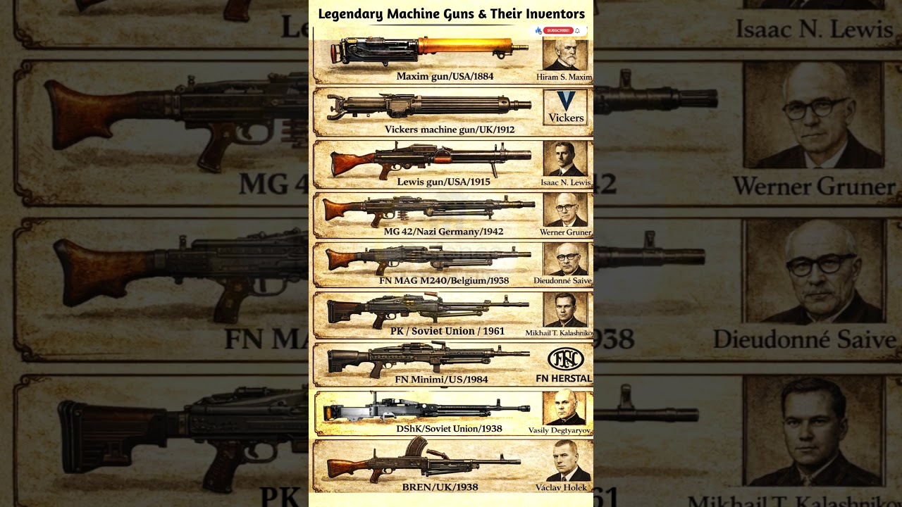 The Machine Guns That Changed Warfare &ndash; And the Geniuses Who Invented Them #shorts