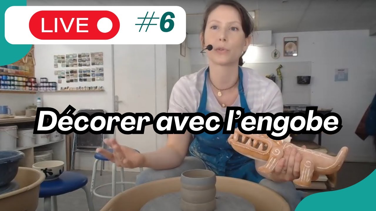 Décorer avec l'engobe de grés live#6