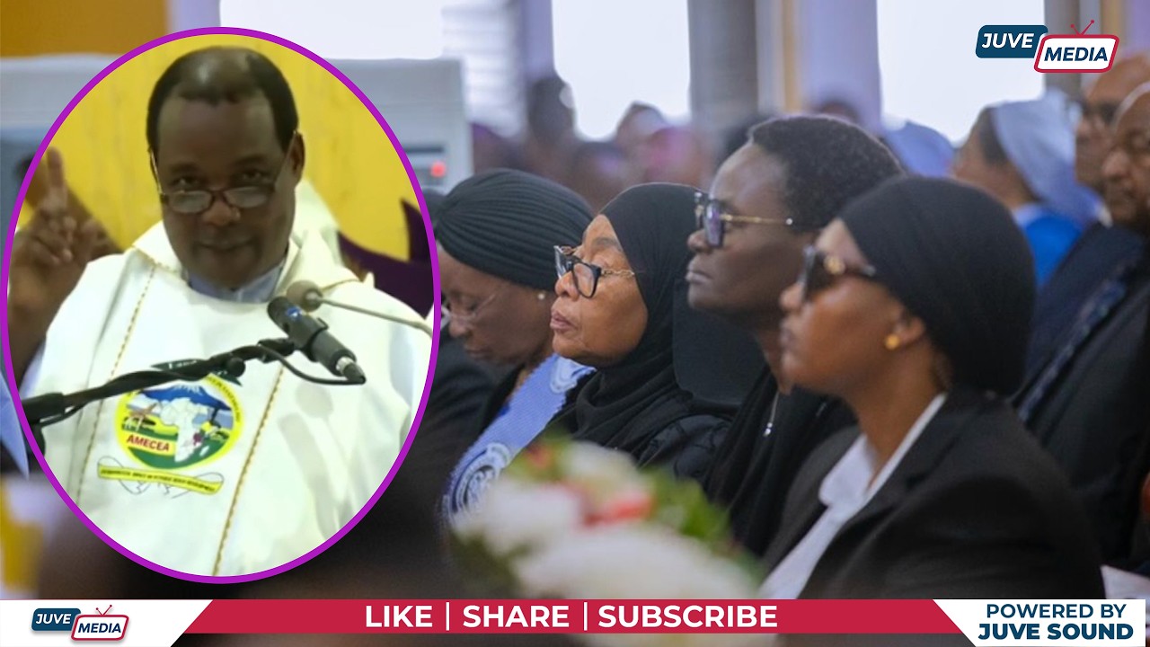 TAZAMA PADRE KITIMA ALIVYOTAMBULISHA VIONGOZI WA SERIKALI NA VIONGOZI WA KANISA MBELE YA RAISI SAMIA