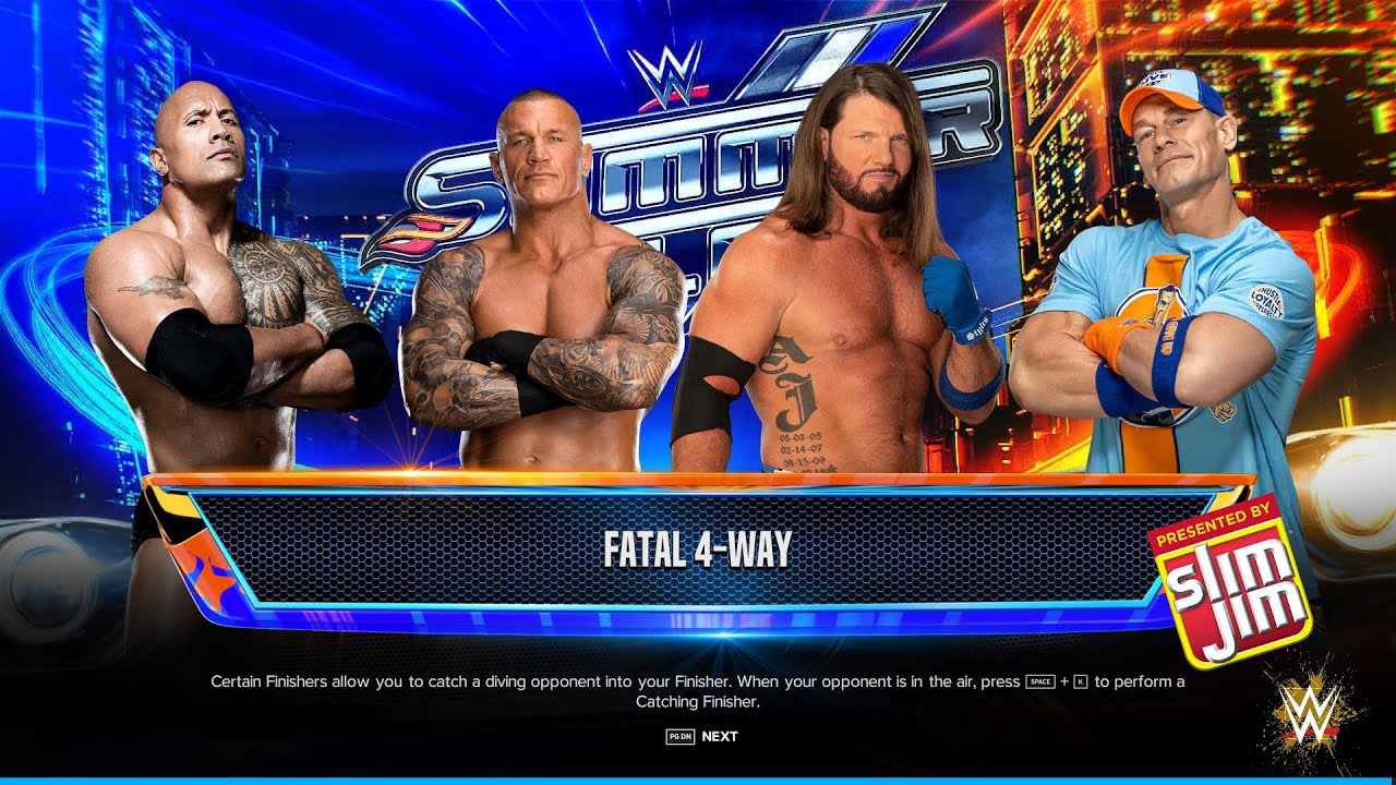 FULL MATCH: The Rock vs Randy Orton vs John Cena vs AJ Styles – 4-Man Elimination | SummerSlam  2K24