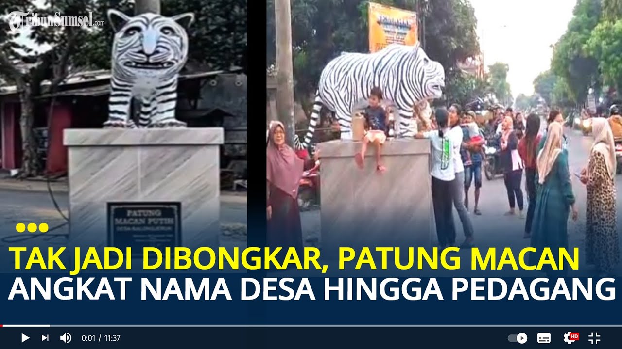Patung Macan Putih Viral di Kediri Tak Jadi Dibongkar, Angkat Nama Desa hingga Pedagang