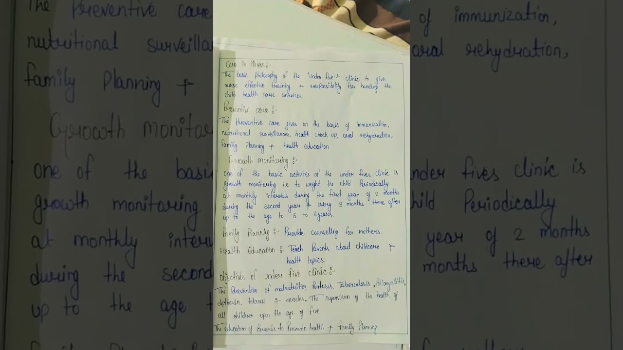 Assignment on Under five clinic