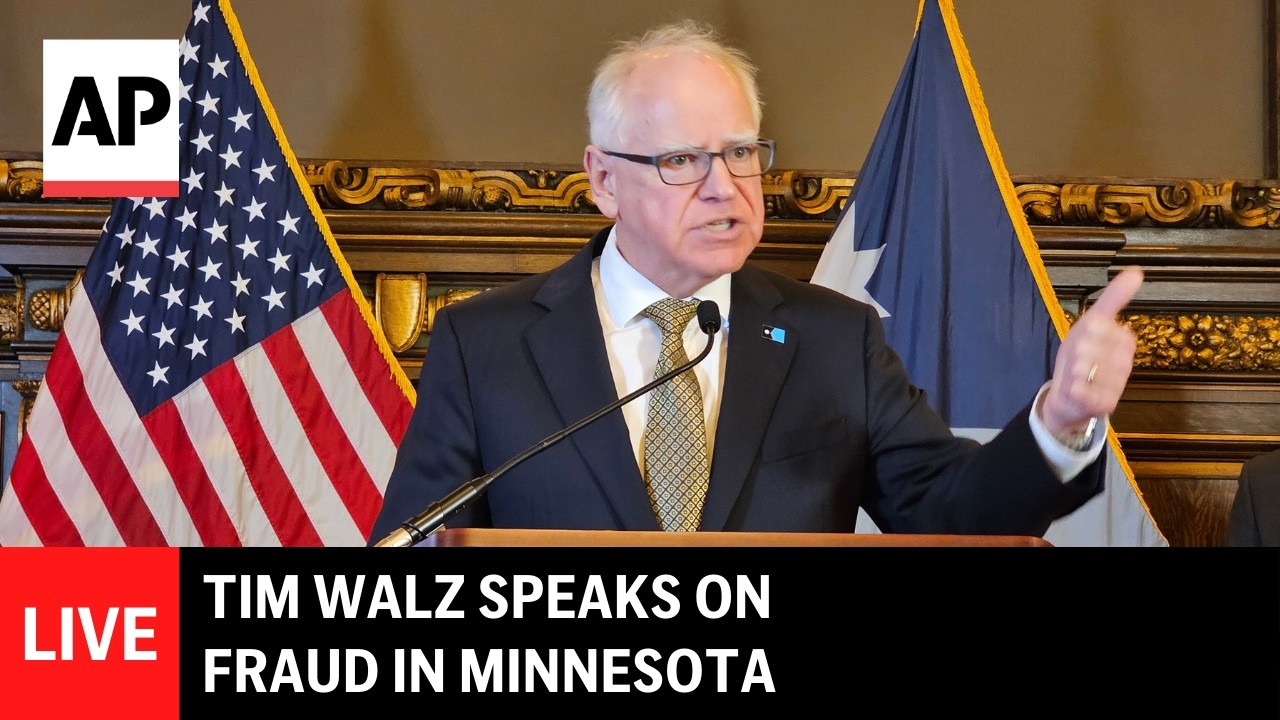 LIVE: Tim Walz gives a press conference on fraud in Minnesota