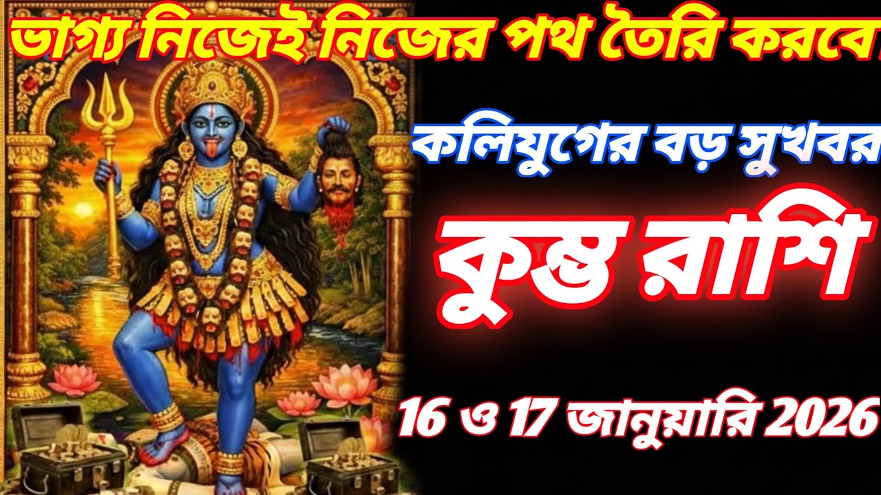 কুম্ভ রাশি ♒ | 16–17 জানুয়ারি 2026 | ভাগ্য নিজেই পথ বানাবে 🔥 কলিযুগের বড় সুখবর!