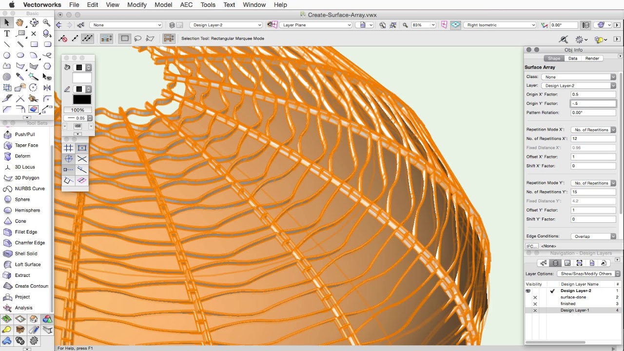 NURBS Modeling - Create Surface Array