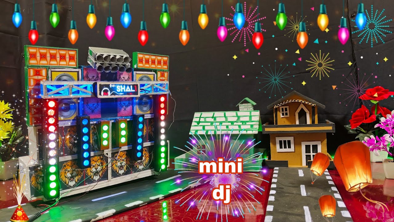 Mini Dj Setup Loading At-home by cardboard making dj truck | dj pickup | dj wala, dj wale cartoon dj