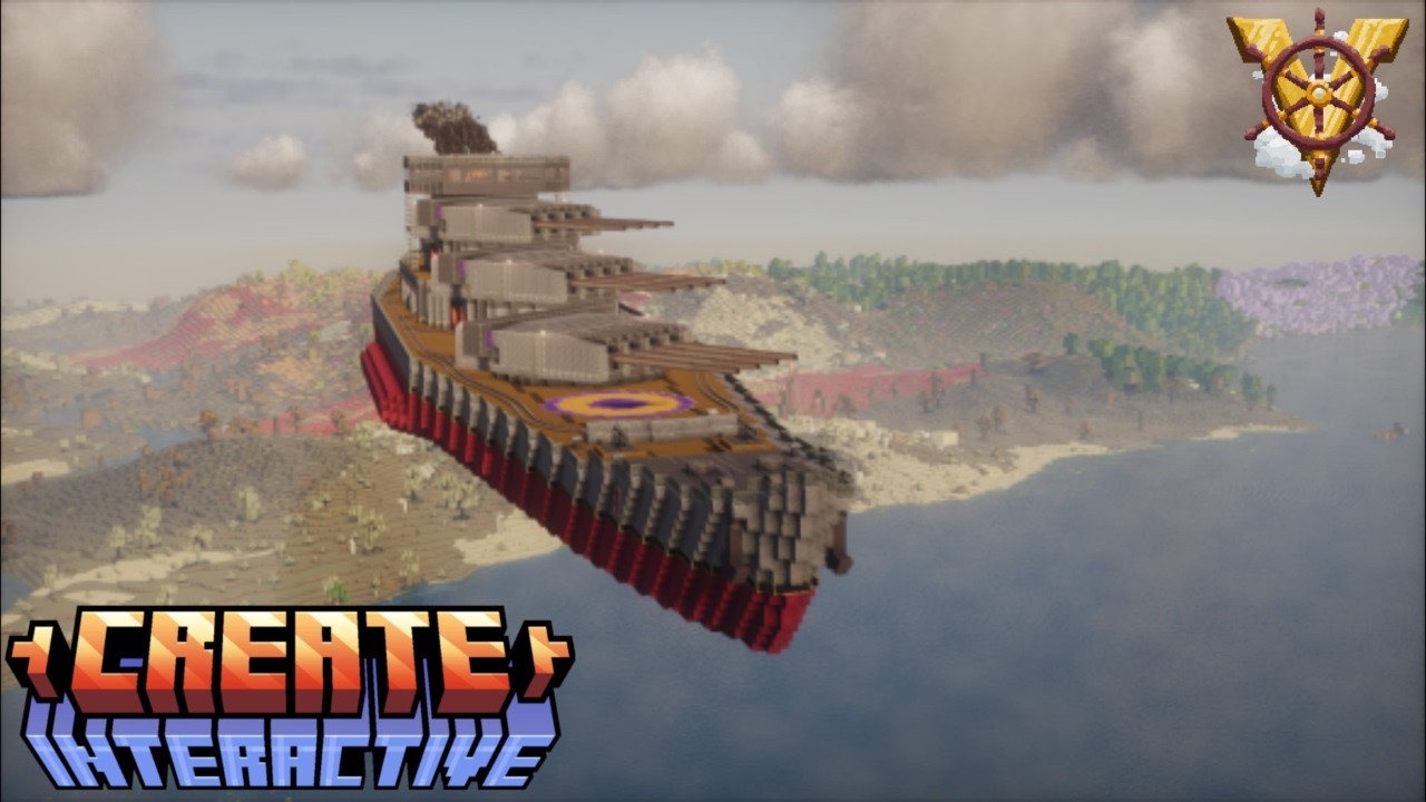 Minecraft Create Mod x Clockwork: Armored Battleship!