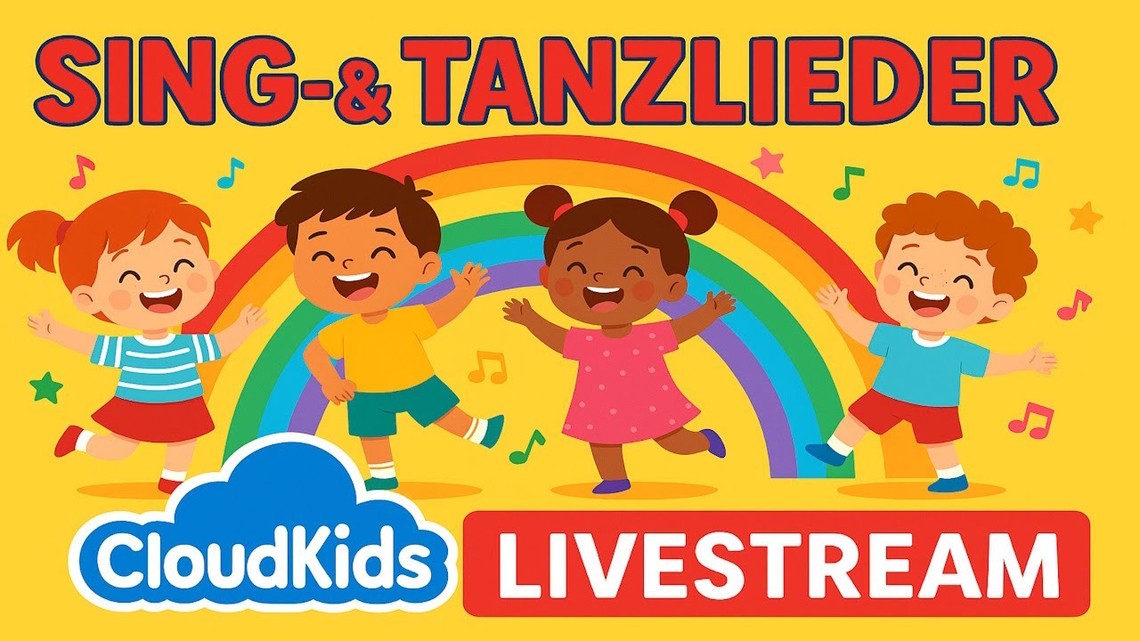 🎵 Kinderlieder Livestream | Tanzen, Singen & Spa&szlig; mit CloudKids