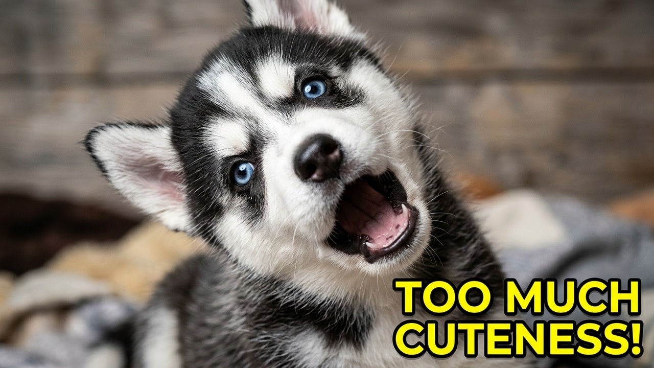 Tiny Husky Puppies Meeting For The First Time – SO CUTE! 🥹