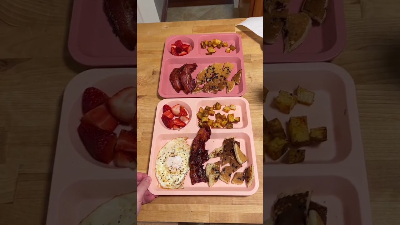 the kid meals don&rsquo;t cut it anymore🥞🥓🍗🌽🌮 #wmkeiad #kideating #kidbreakfast #kidlunch #kiddinner