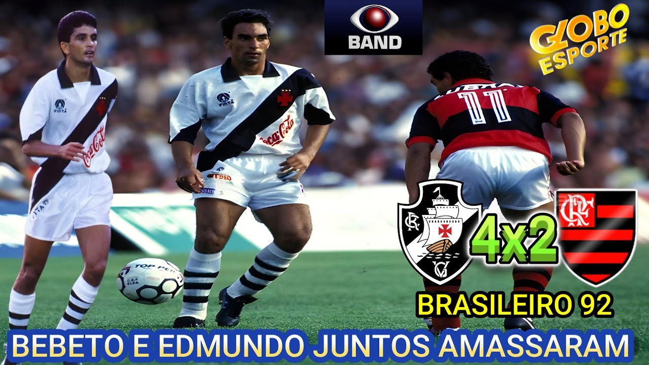 Bebeto e Edmundo juntos dão um chocolate no Maracanã