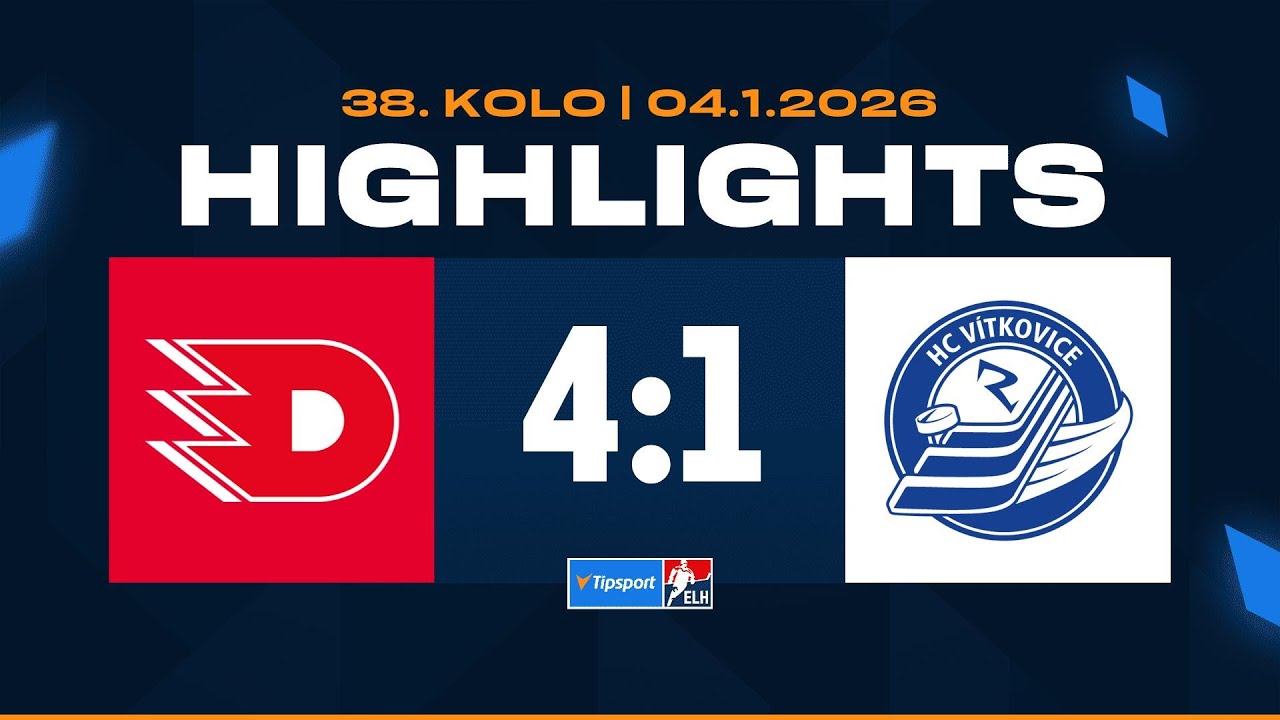 Highlights | HC Dynamo Pardubice vs. HC V&iacute;tkovice Ridera 4:1 | 04.01.2026