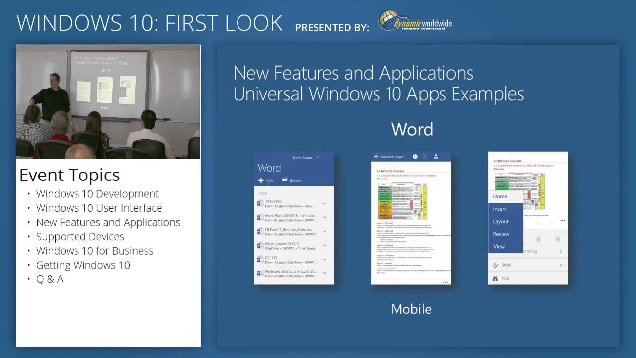 Windows 10 First Look