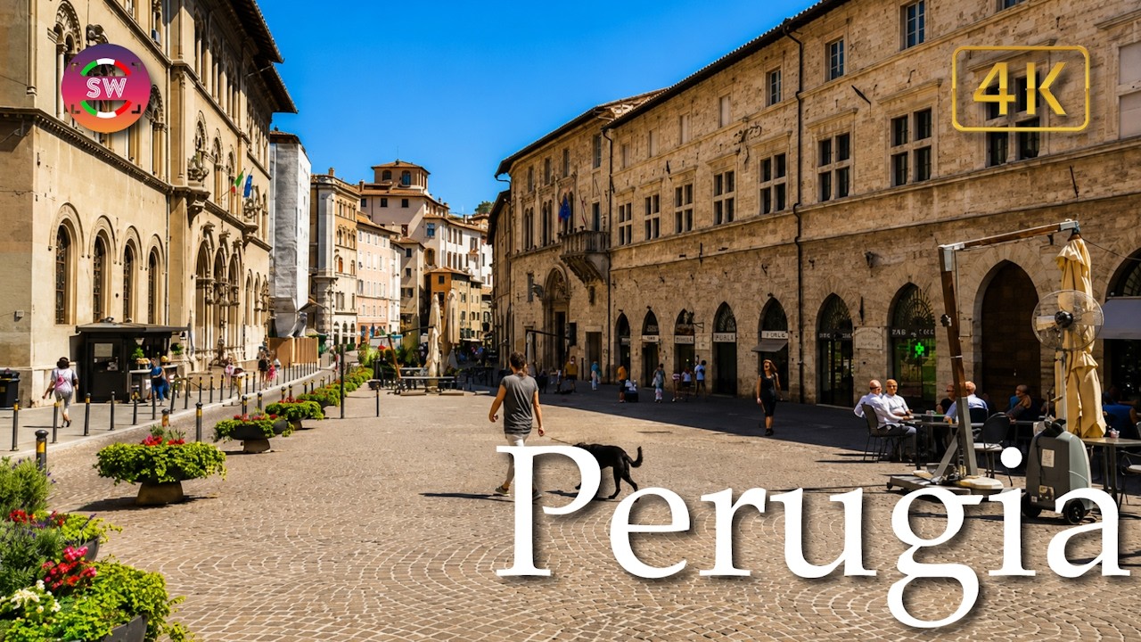 Perugia (Umbria), Italy【Walking Tour】4K