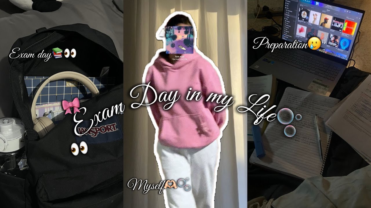 Study with me | Exam Day vlog 📚🌸| Day in my life ✨🎀 | Productive Day in my life 🫧 