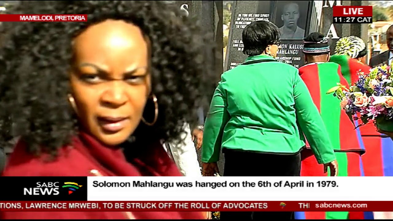 Unveiling revamped Solomon Mahlangu tombstone