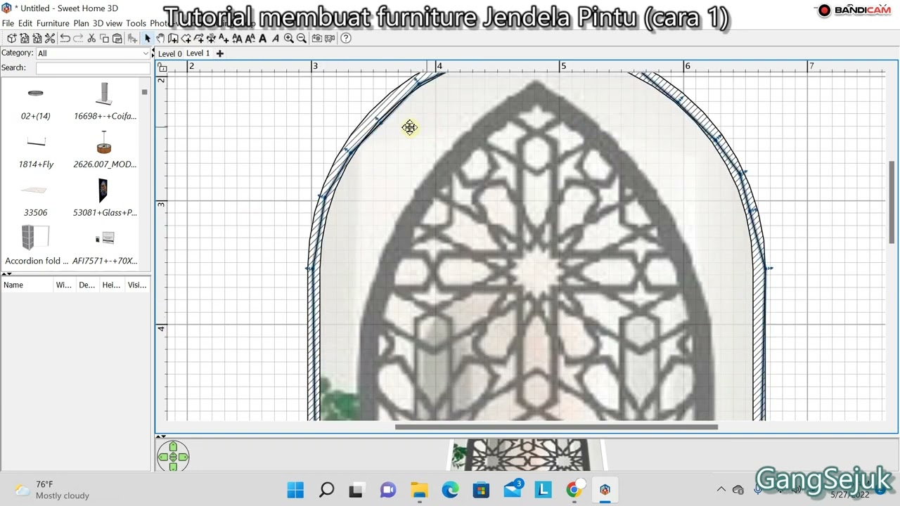 Tutorial Sweet Home 3D Tutorial make furniture Making add Door Window Membuat Pintu Jendela