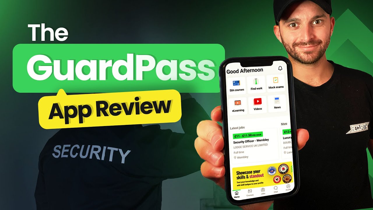 GuardPass App Review: Find Security Jobs, Book SIA Training, and Stay Updated! | Security App