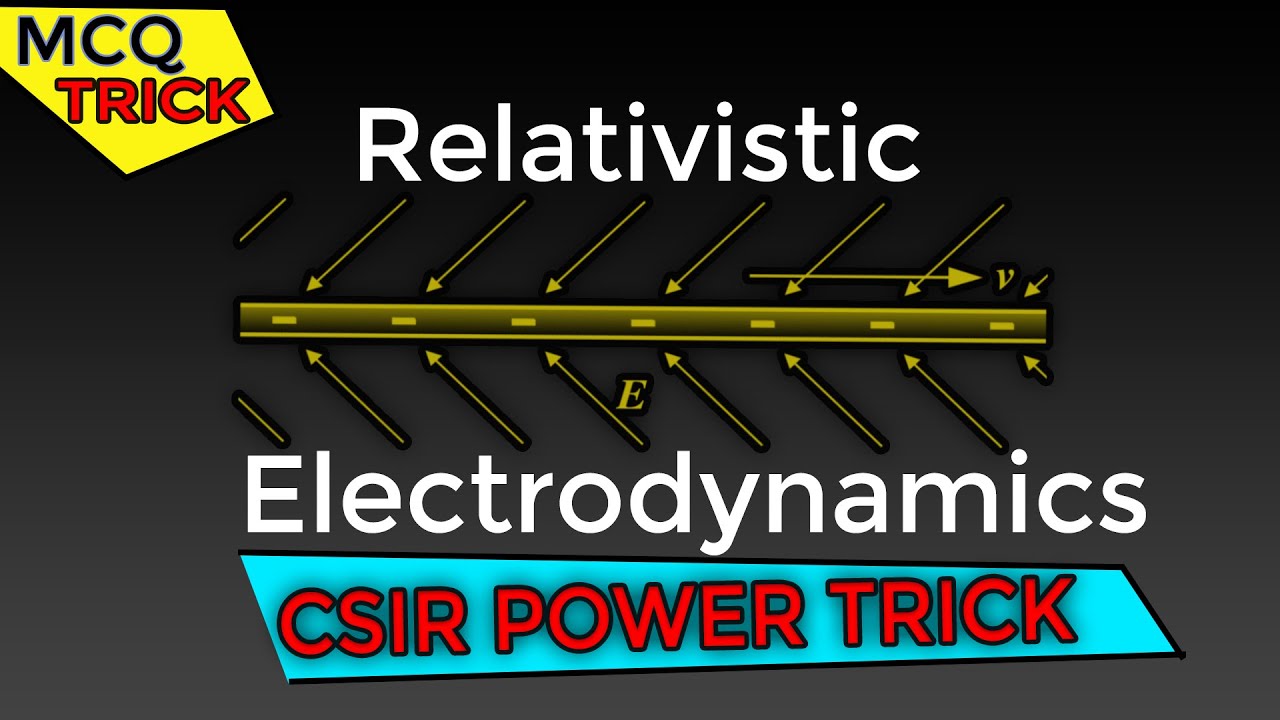 CSIR PHYSICS TRICKS: Relativistic Electrodynamics : A Powerful MCQ Trick : Lorentz Covariance : HD