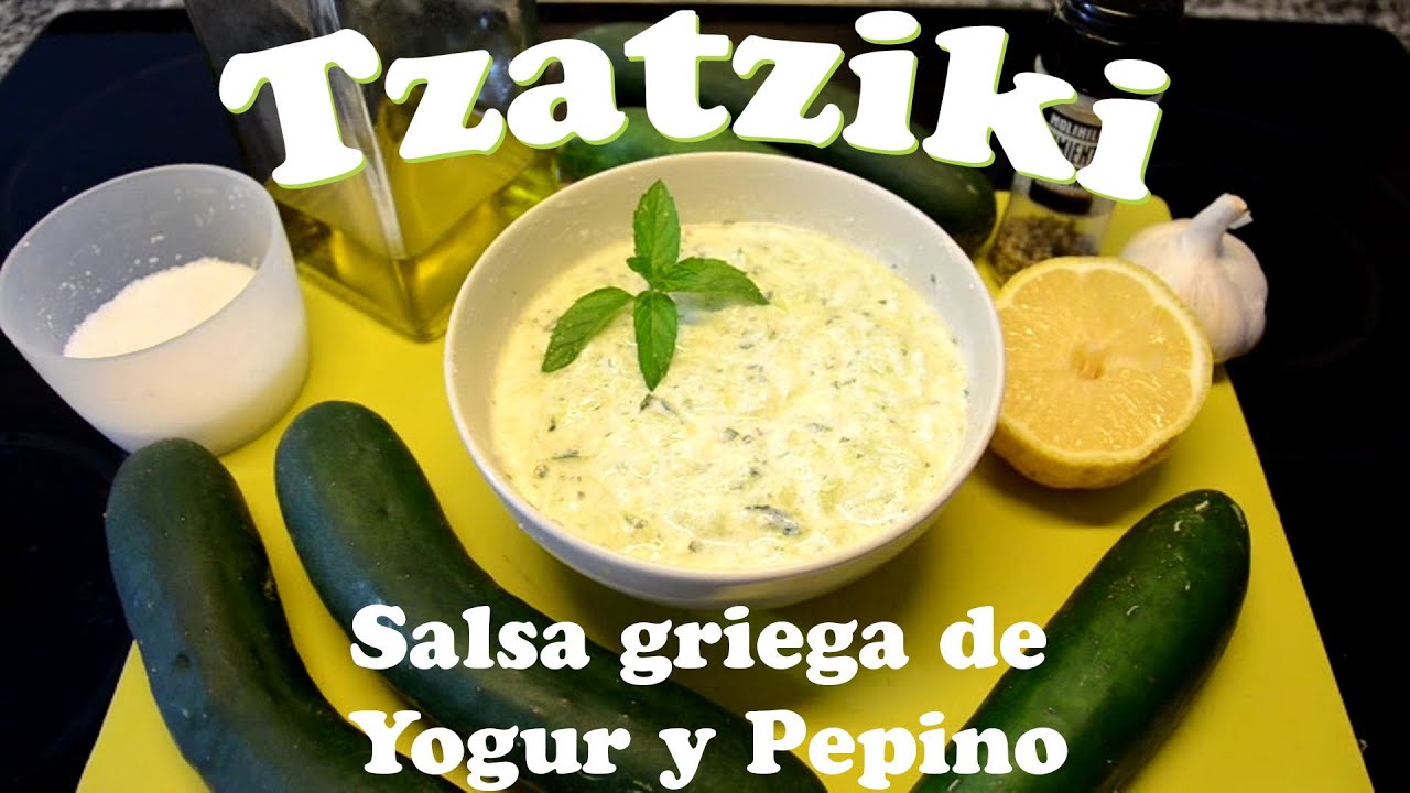 Tzatziki. Salsa griega de Pepino y Yogur. Las Recetas del Hortelano
