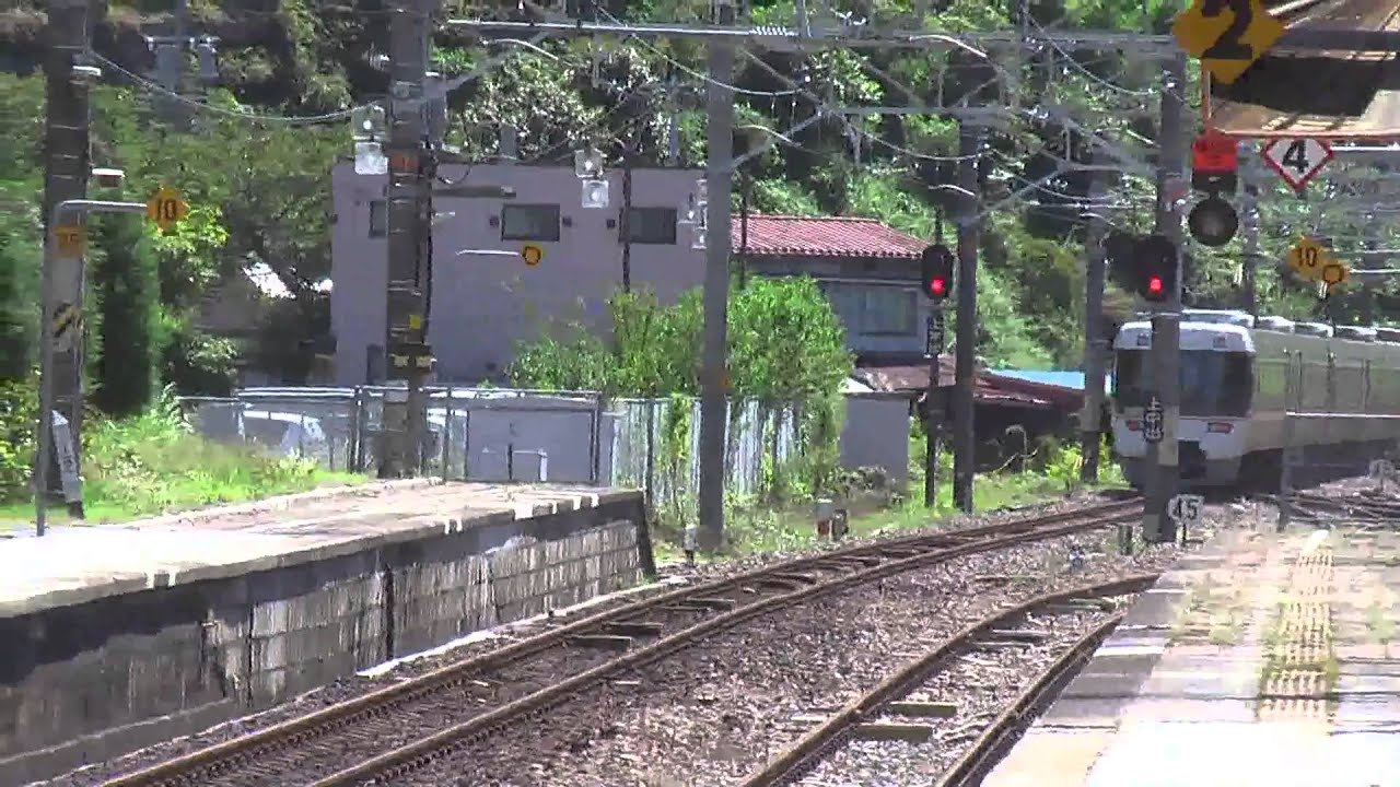 「しなの」上松駅通過－鉄道－