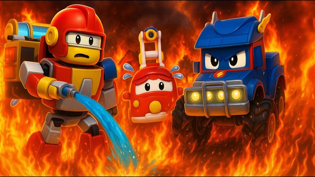 🔥 Nein! Babys werden vermisst! Beeil dich, Roboter-Feuerwehr und Super-Monstertruck! 🚒| Robofuse