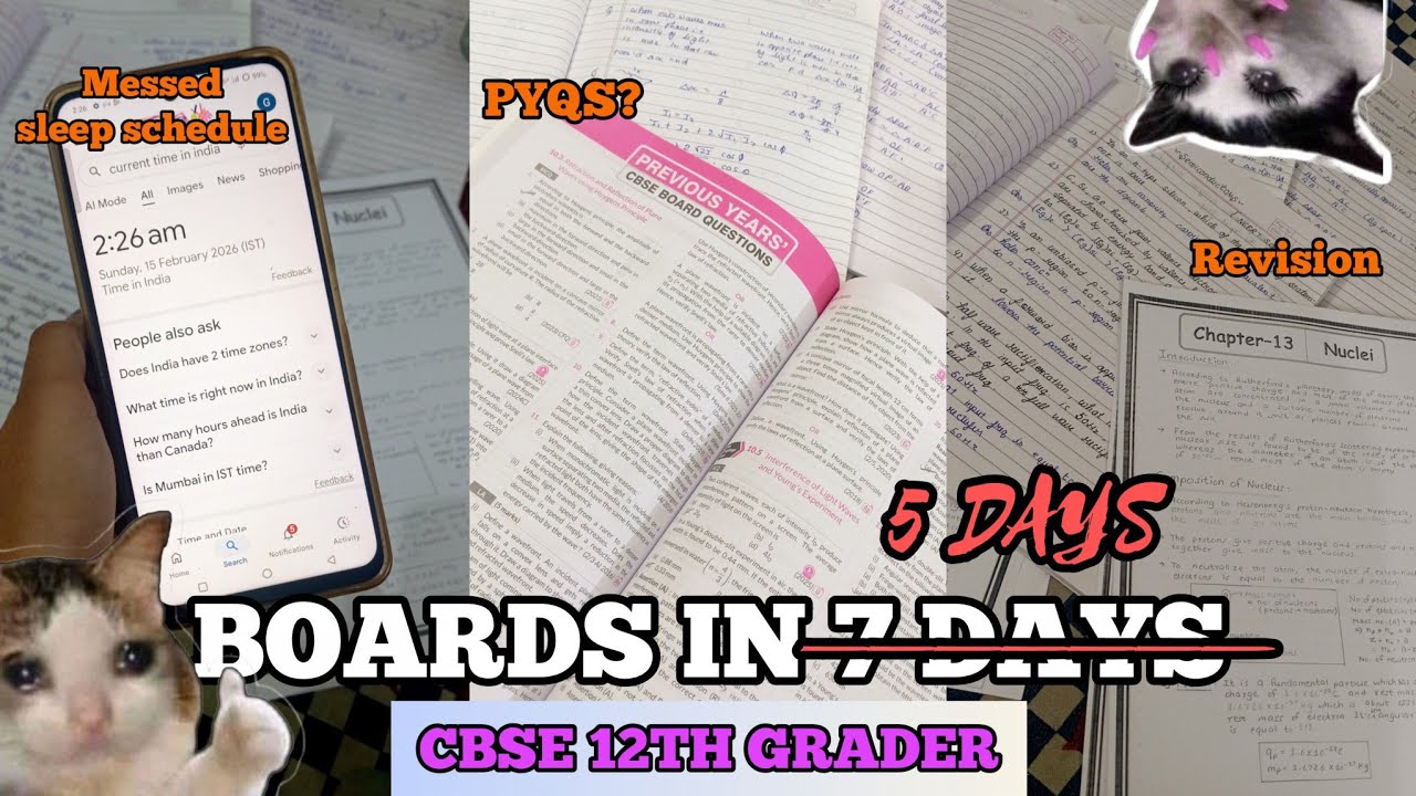 Late nights studying | BOARDS in less than 5 days | Study vlog class 12th 