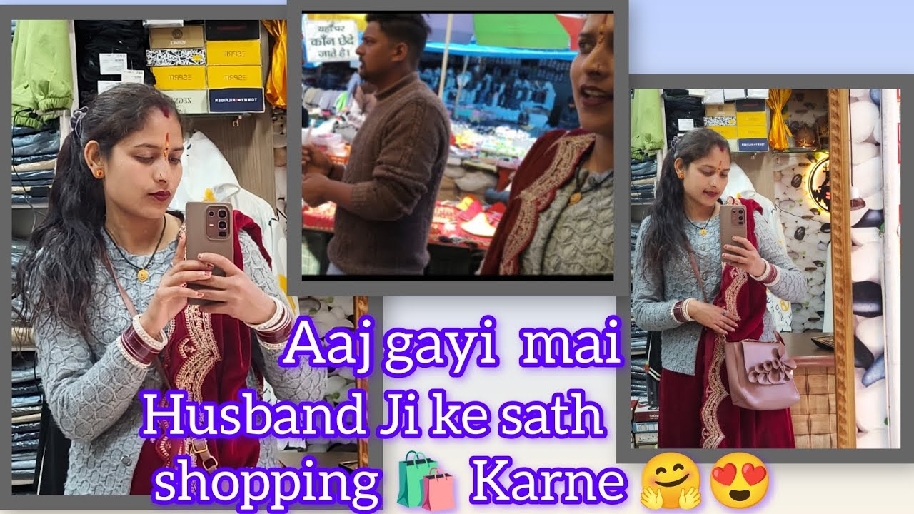 Aaj gayi m husband ji k sath shopping 🛍️ karne 🤗😍 (pithoragarh ki market) // Raveena vlogs UK05 💕🧿//