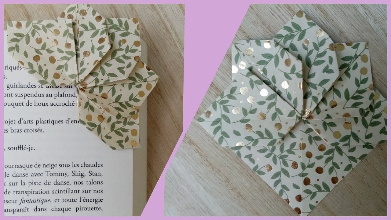 Origami : Marque page fleur