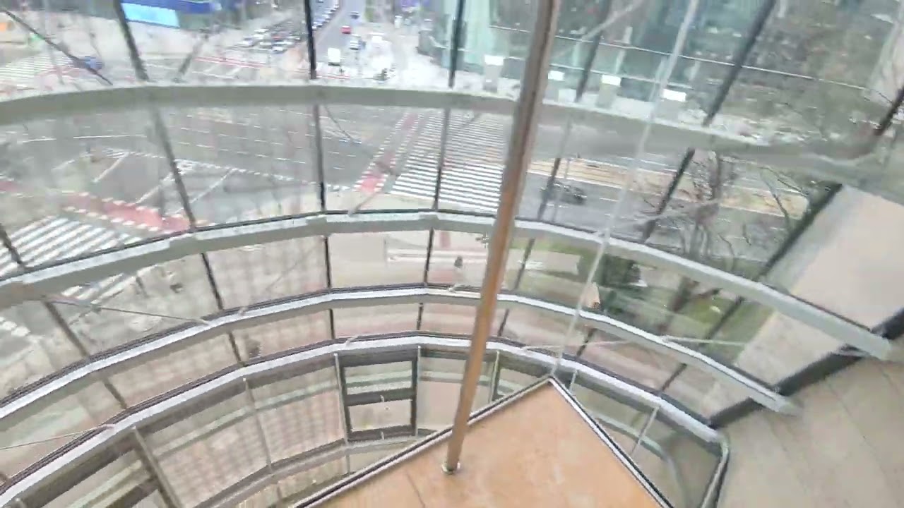 Glass lift surfing adventure in Warsaw