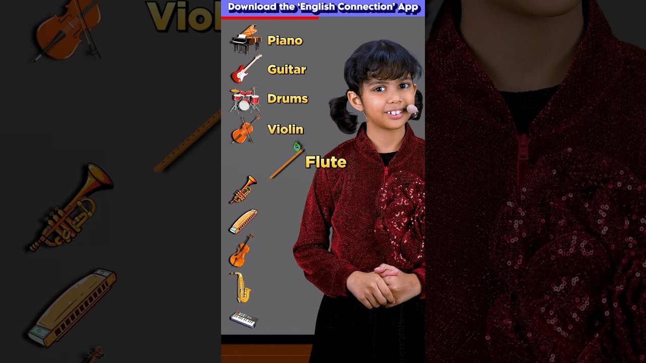 10 Magical Musical Instruments🎻 for Kids, Learn with Adi, English Vocabulary, Adi Connection #shorts