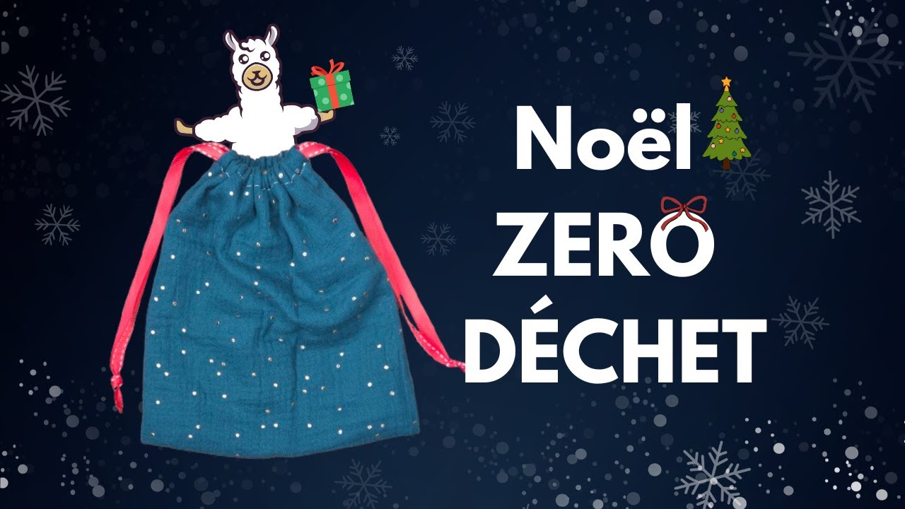 DIY Noël : Sac en tissu pour cadeaux de Noël #ecoresponsable #noel #couture